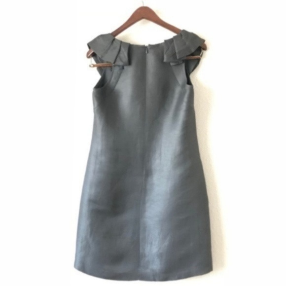 J. Crew Rumpled Meron Linen & Silk Shift Dress 0 - Picture 4 of 8